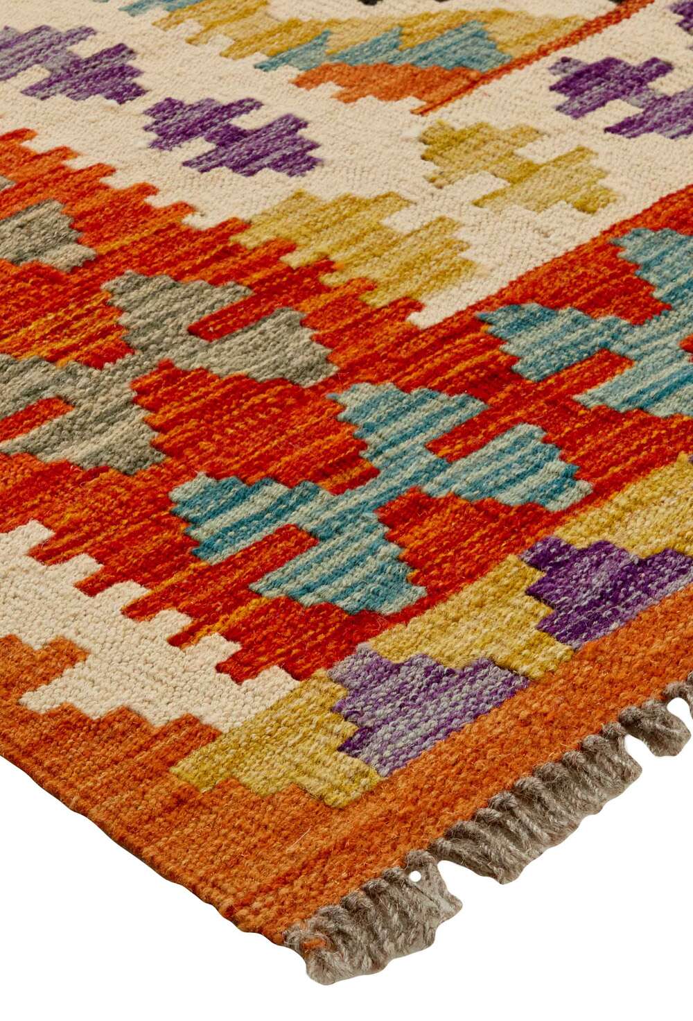 Afghan kelim 323418 håndvevd teppe