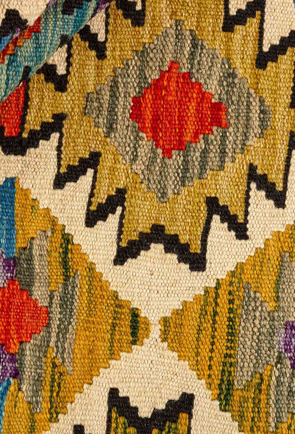 Afghan kelim 323418 håndvevd teppe