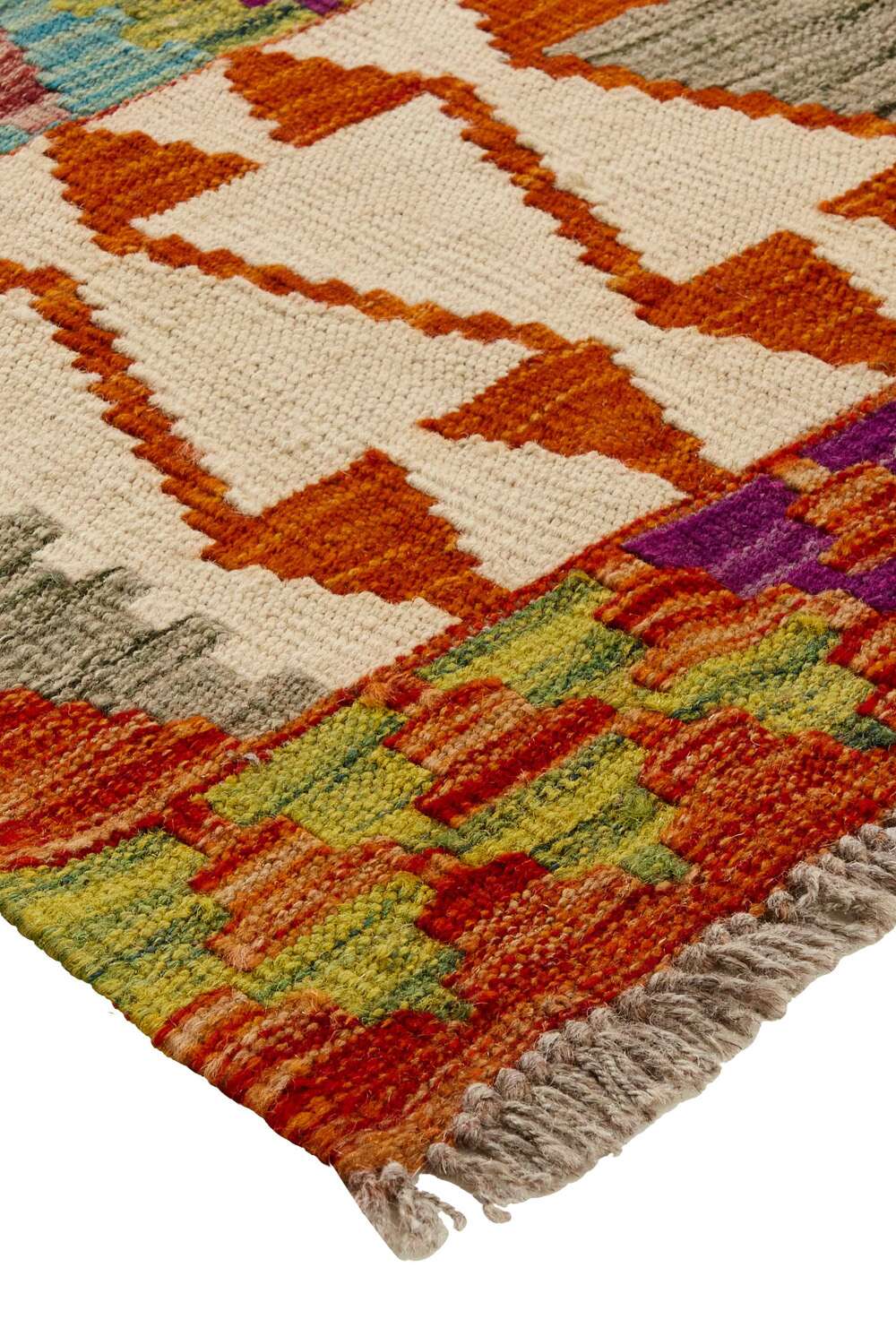 Afghan kelim 323633 håndvevd teppe