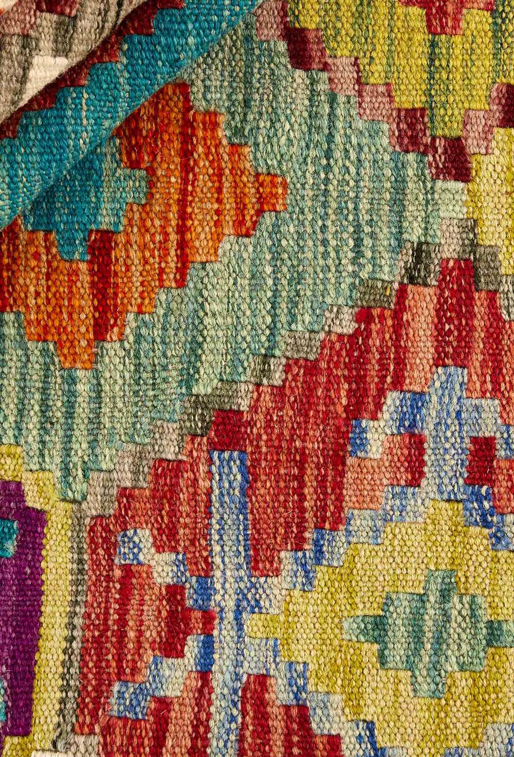 Afghan kelim 323633 håndvevd teppe