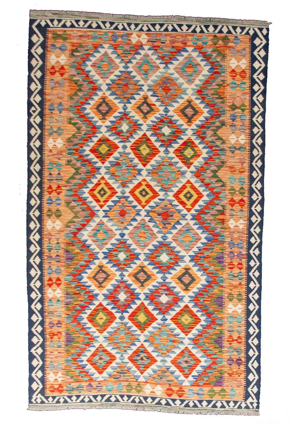 Afghan Kelim 330867 håndvevd teppe