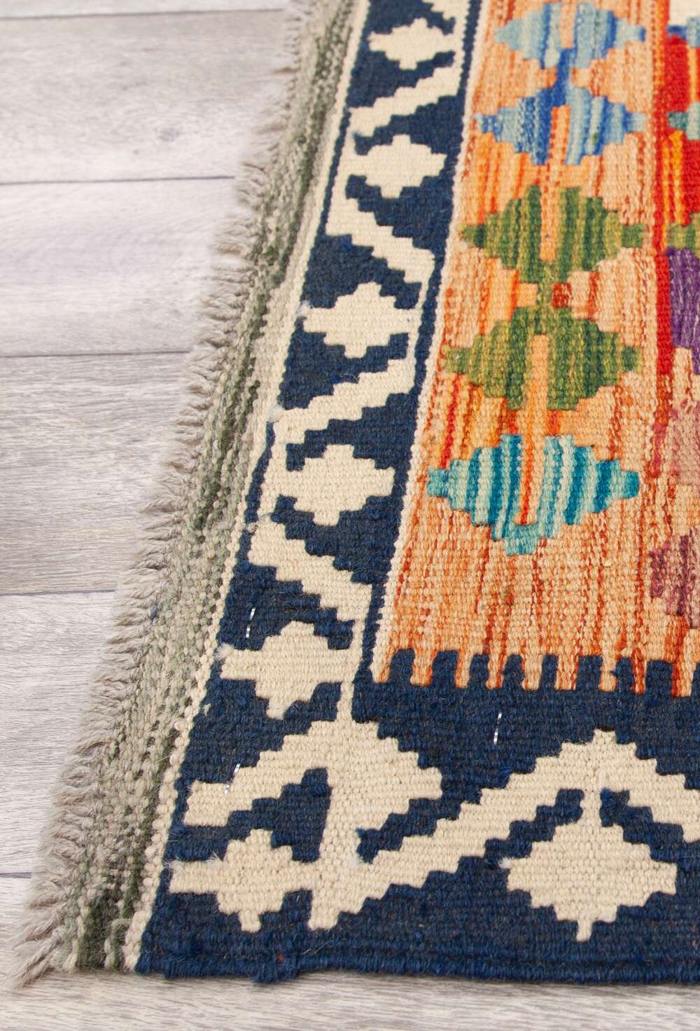 Afghan Kelim 330867 håndvevd teppe