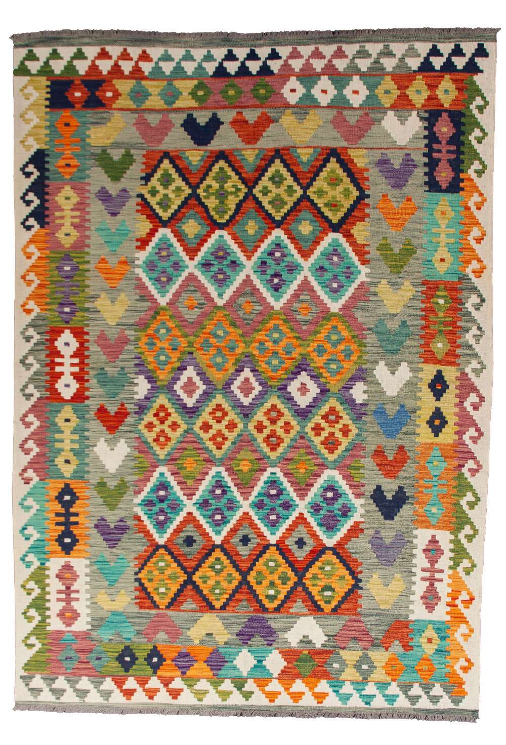 Afghan Kelim 330870 håndvevd teppe