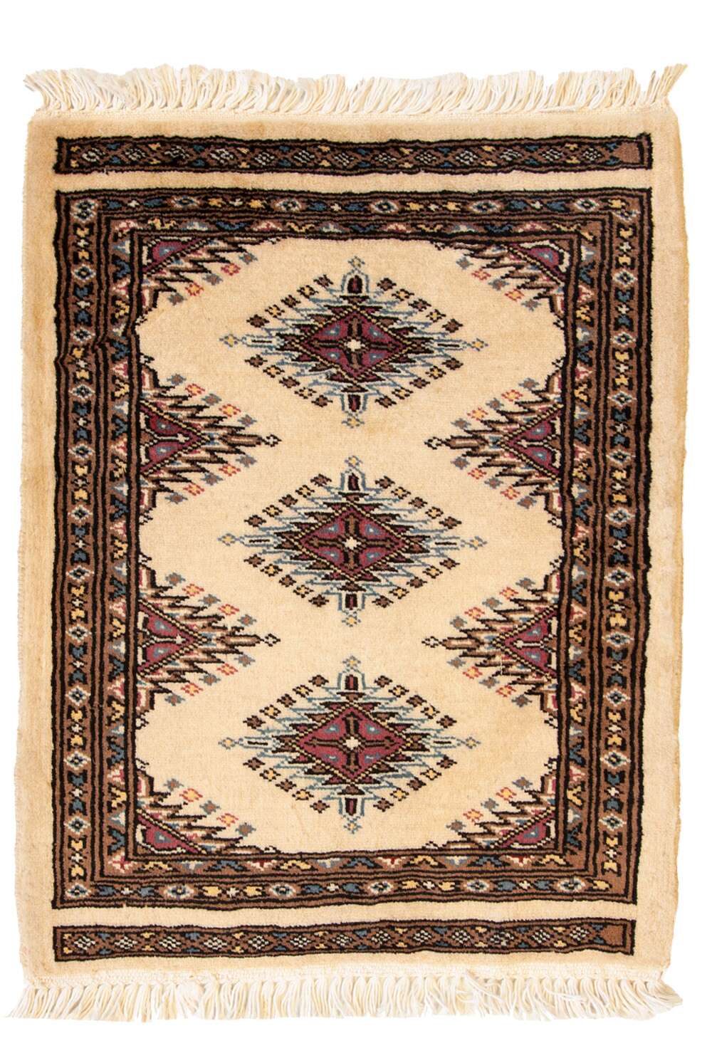 Tekke Beige 225 2PLY håndknyttet teppe