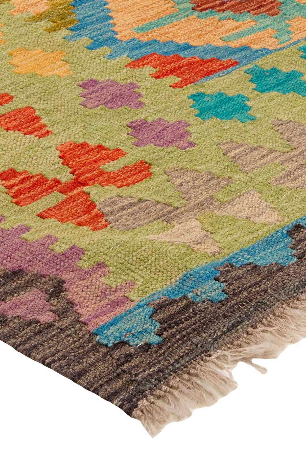 Afghan Kelim 33 stort håndvevd teppe