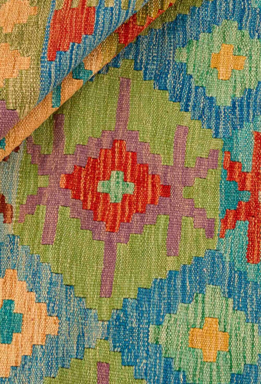 Afghan Kelim 33 stort håndvevd teppe