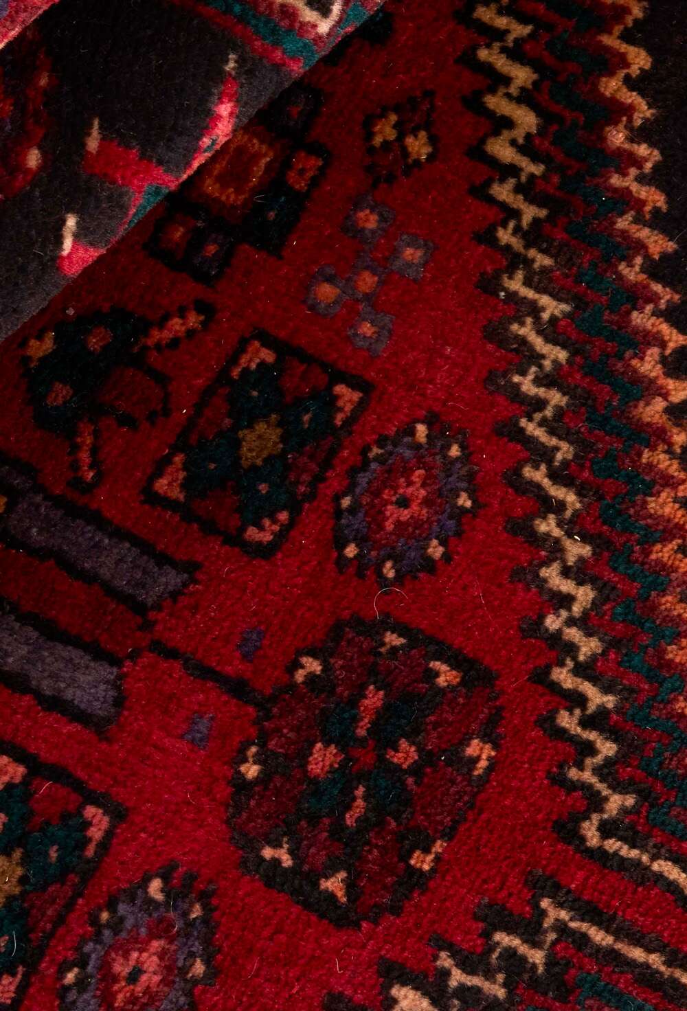 Kamseh 521452 håndknyttet teppe