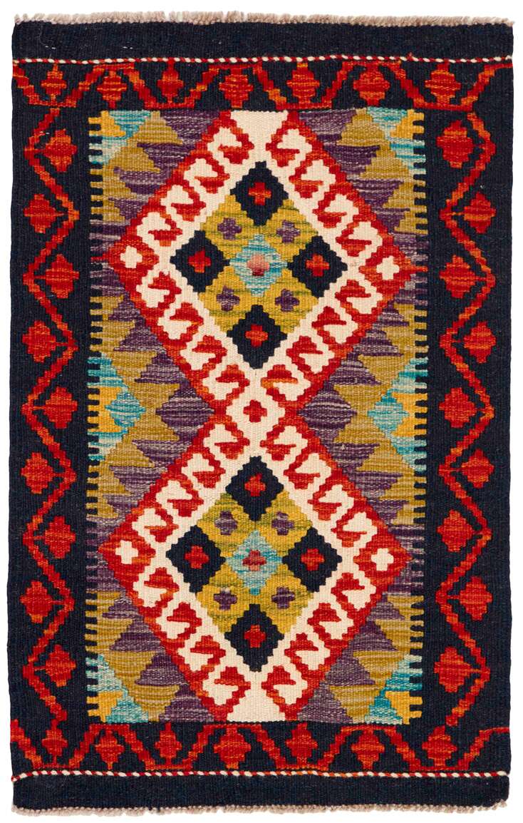 Afghan Kelim 347089 håndvevd teppe