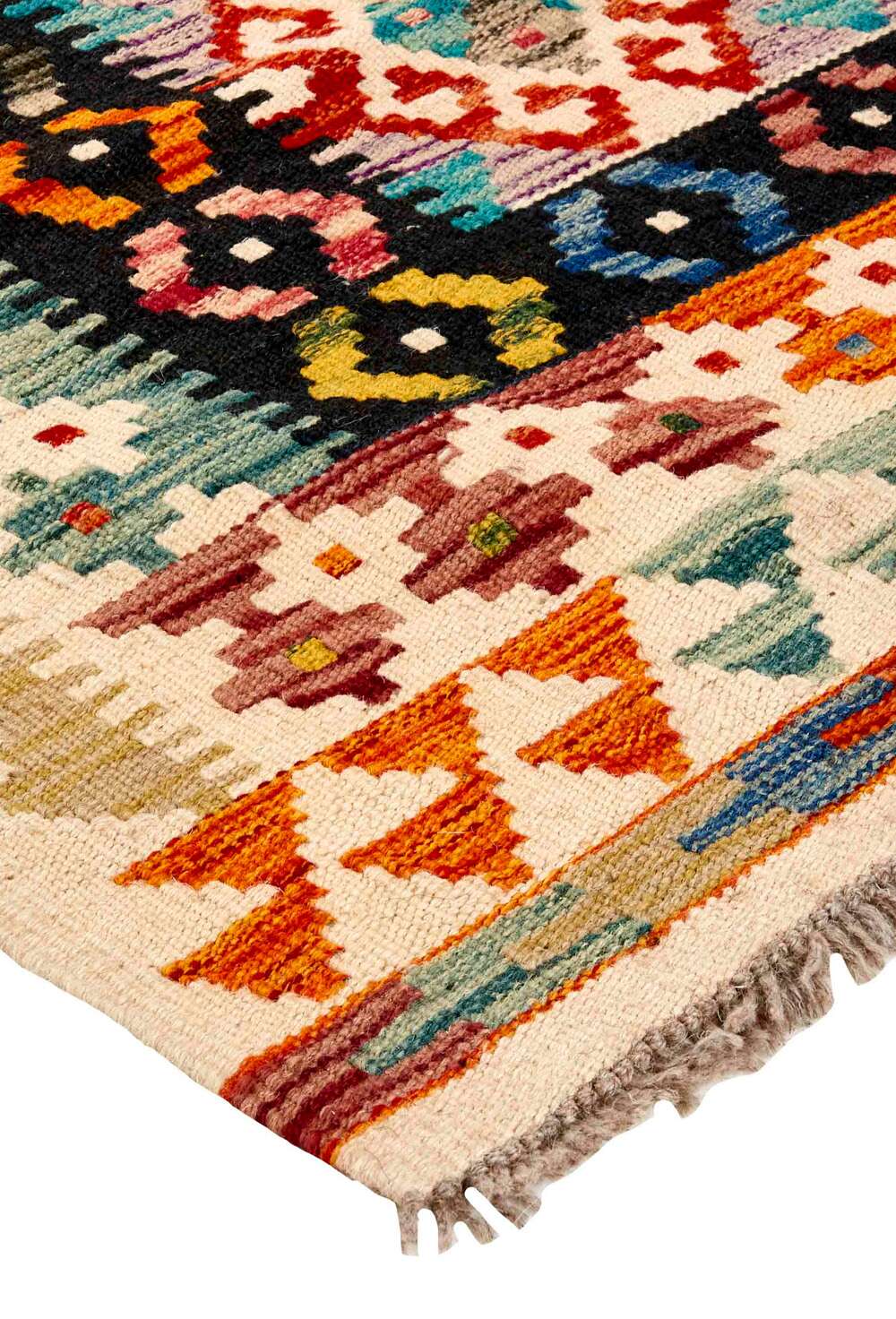 Afghan Kelim 333182 håndvevd teppe