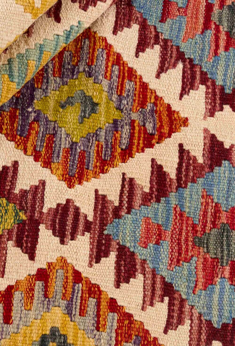 Afghan Kelim 424315 håndvevd teppe