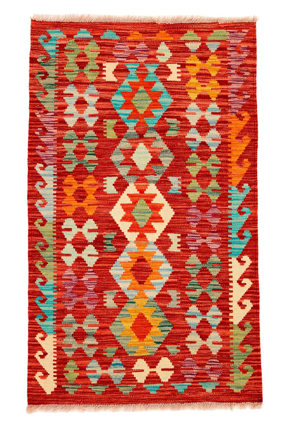 Afghan Kelim 393533 håndvevd teppe