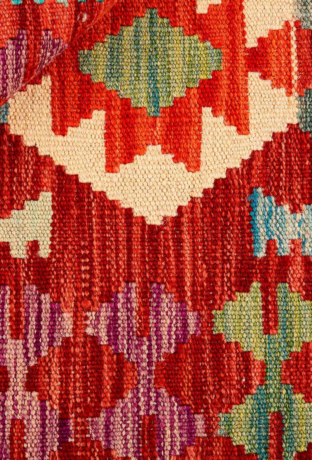 Afghan Kelim 393533 håndvevd teppe