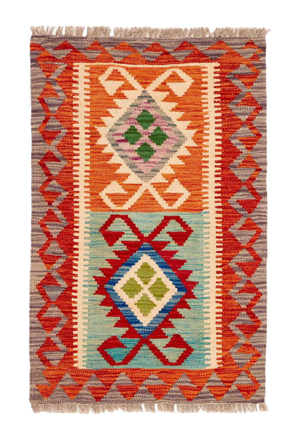 Afghan Kelim 9064 håndvevd teppe