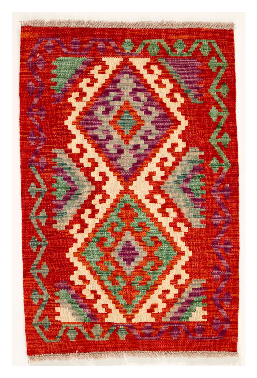 Afghan Kelim 391579 håndvevd teppe