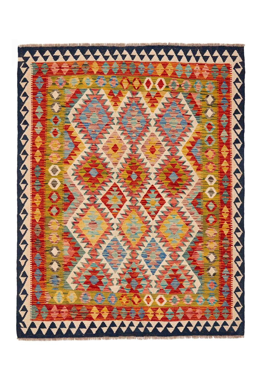 Afghan Kelim 341597 håndvevd teppe