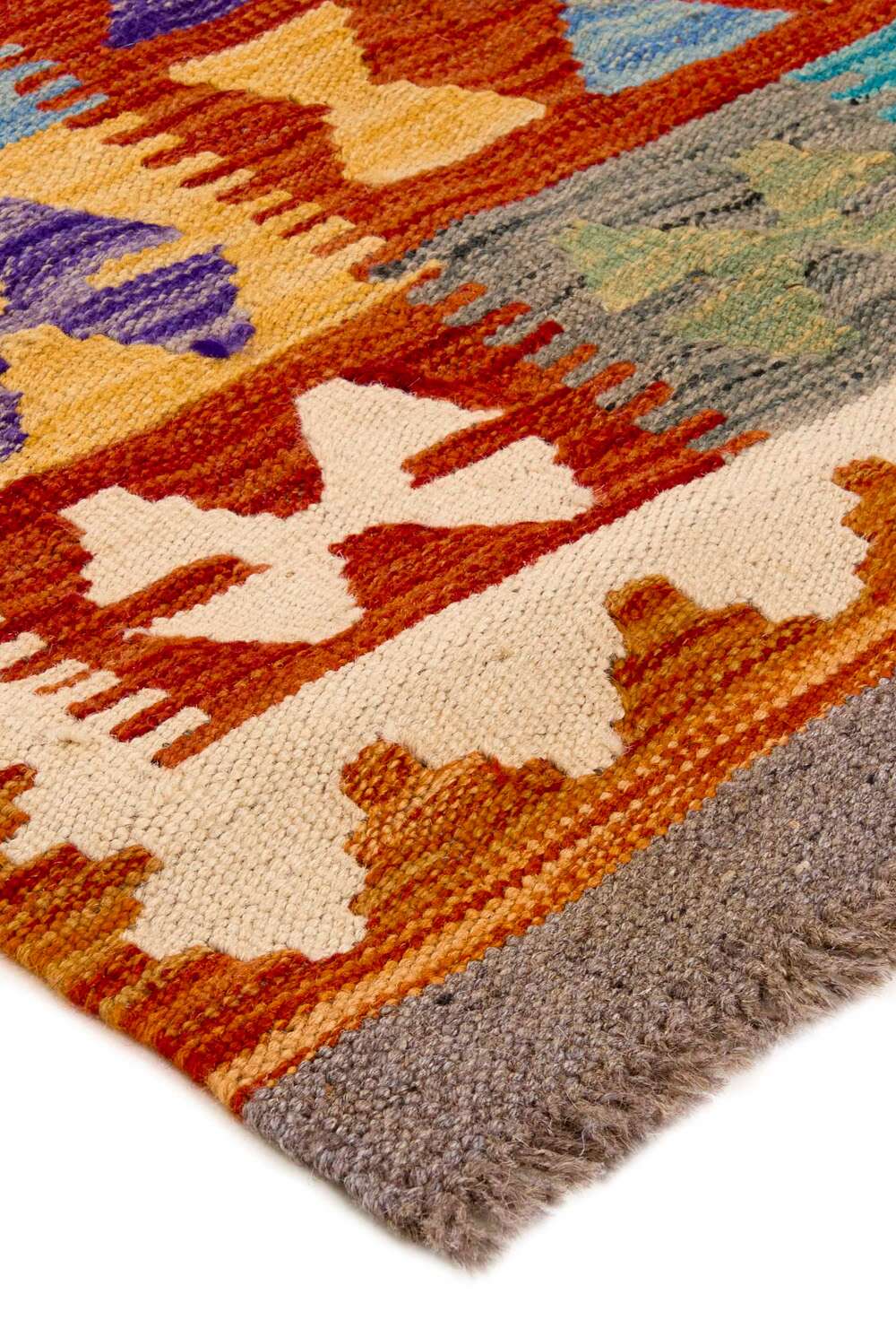 Afghan Kelim 341972 håndvevd teppe