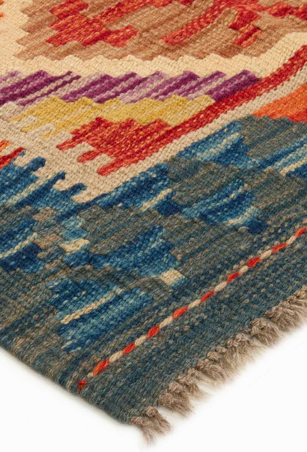 Afghan Kelim 341976 håndvevd teppe