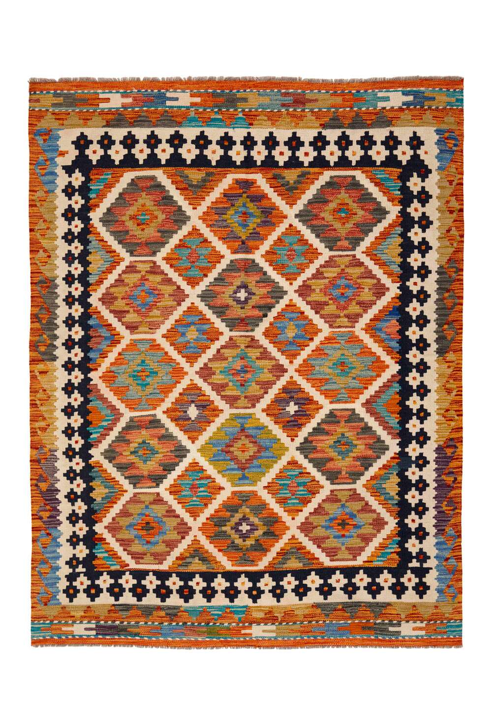 Afghan Kelim 342411 håndvevd teppe