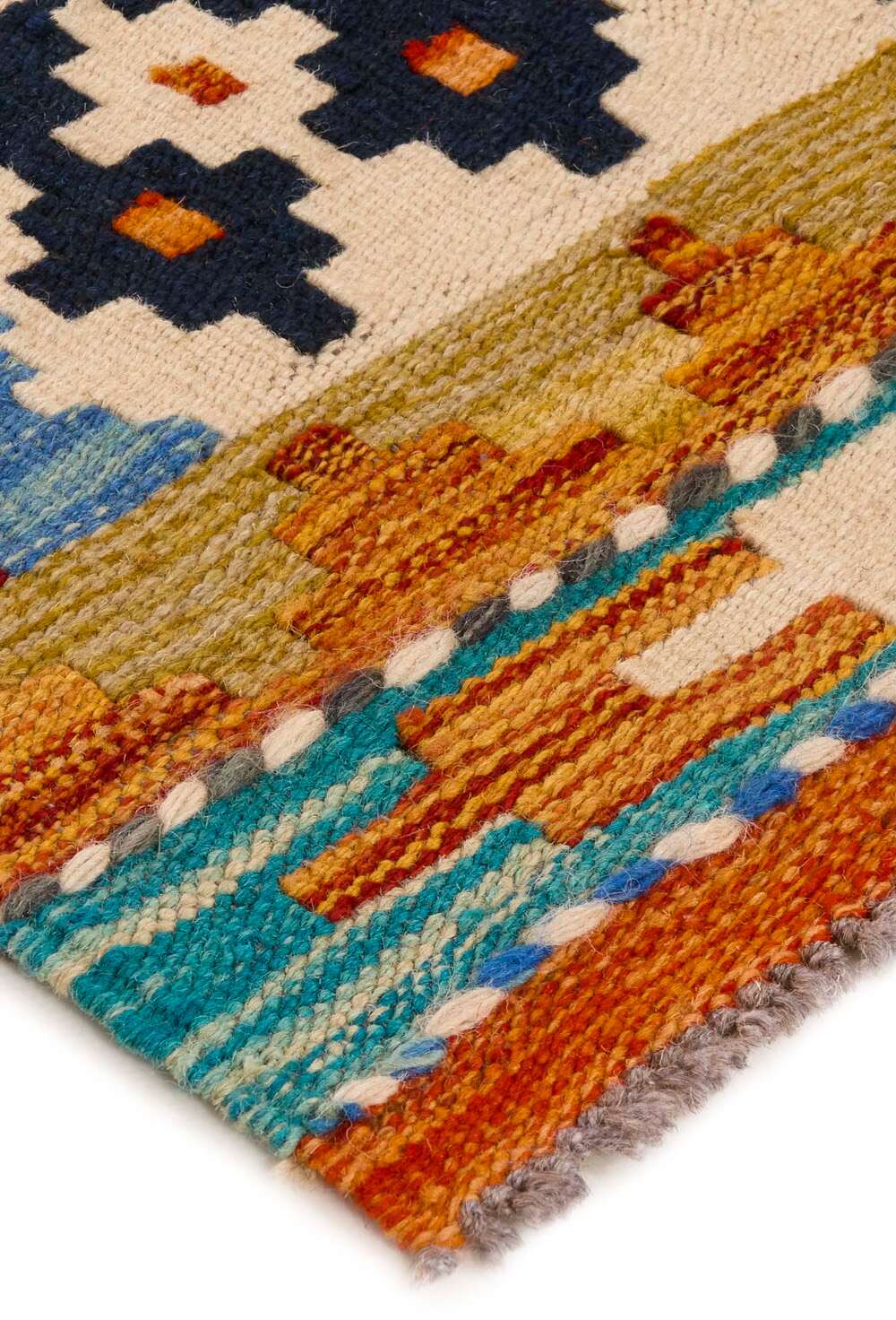 Afghan Kelim 342411 håndvevd teppe