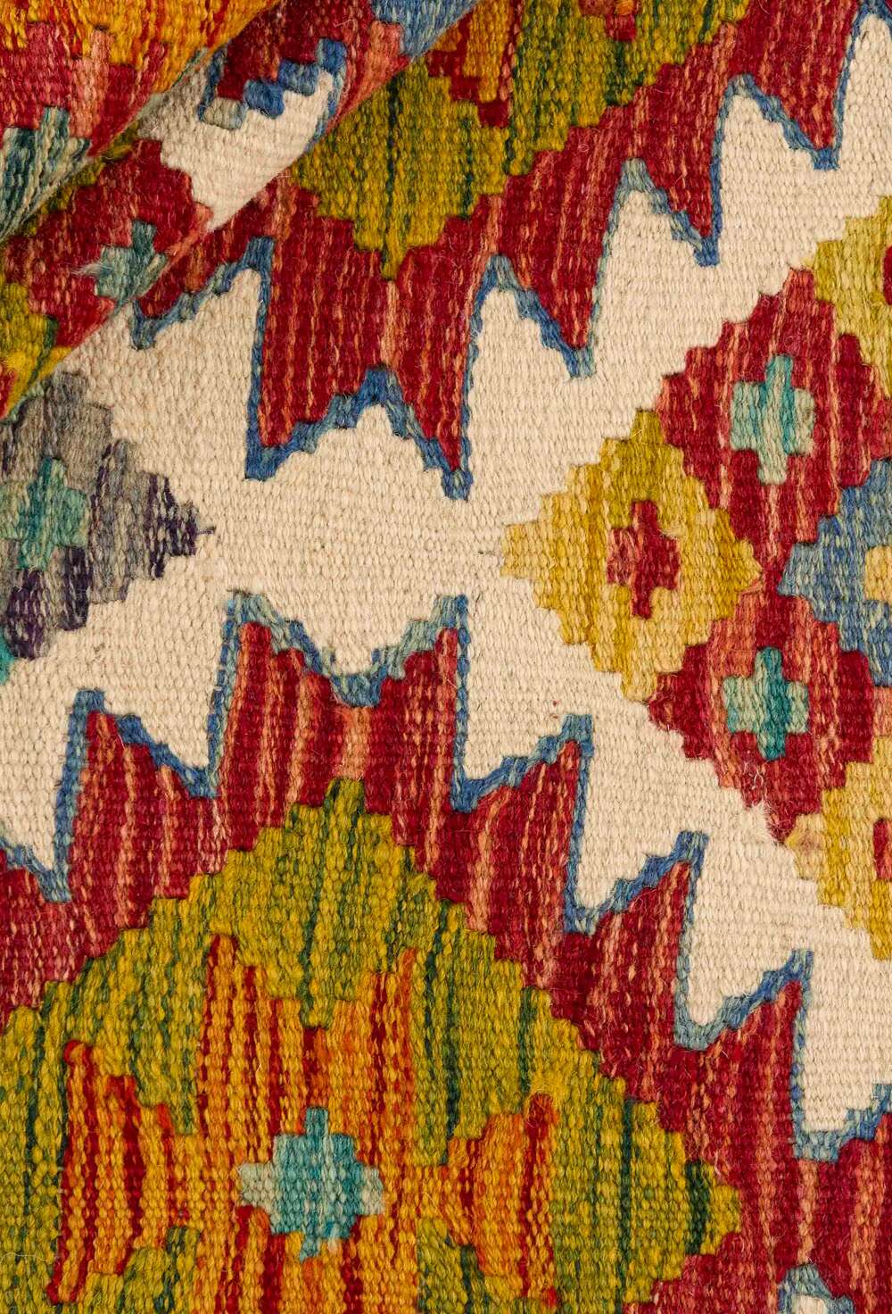 Afghan Kelim 342432 håndvevd teppe