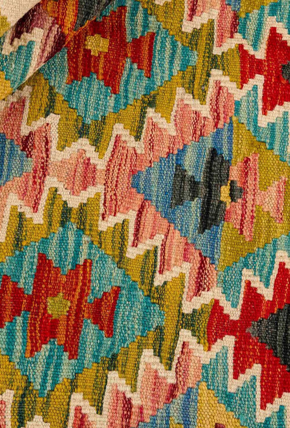 Afghan Kelim 346383 håndvevd teppe