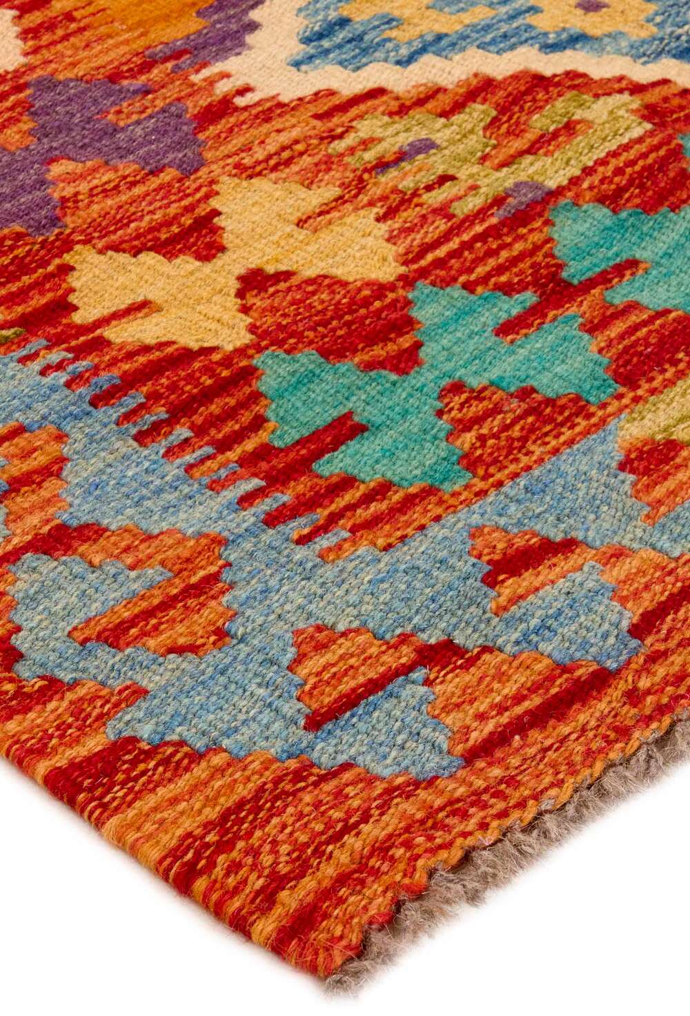 Afghan Kelim 362689 håndvevd teppe