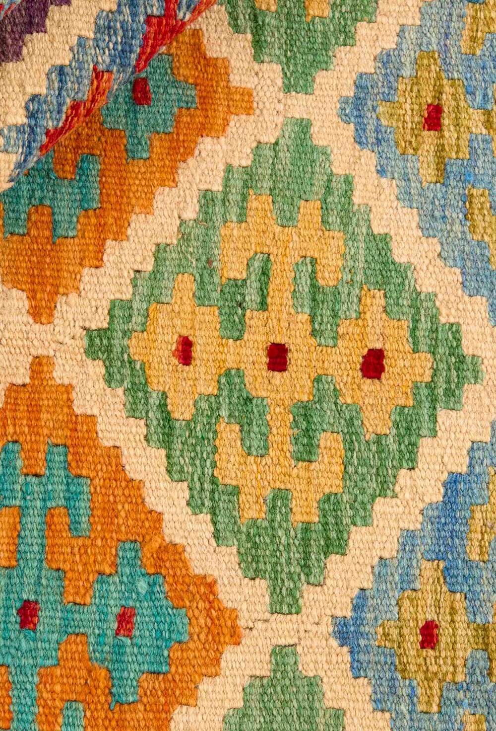 Afghan Kelim 362689 håndvevd teppe