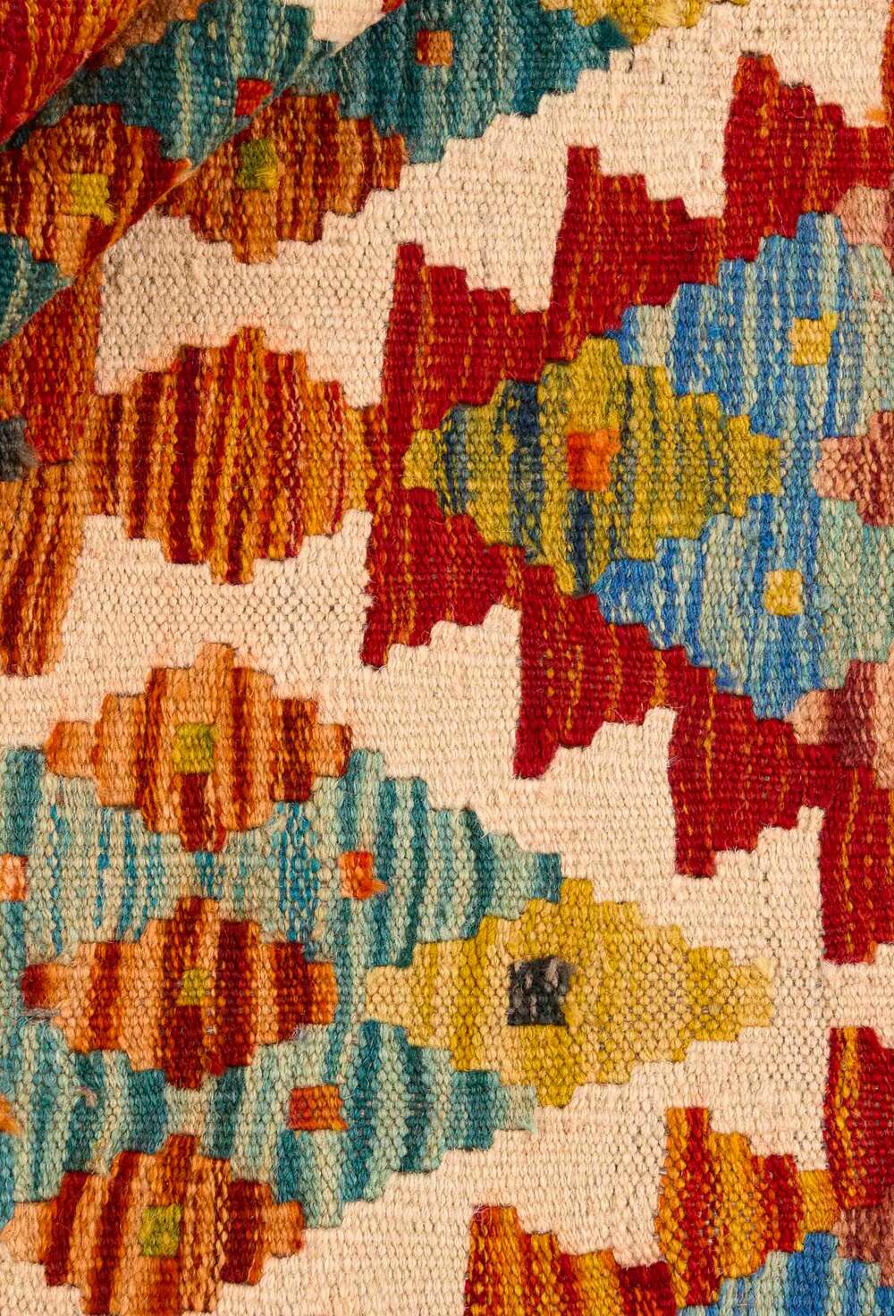 Afghan Kelim 341594 håndvevd teppe