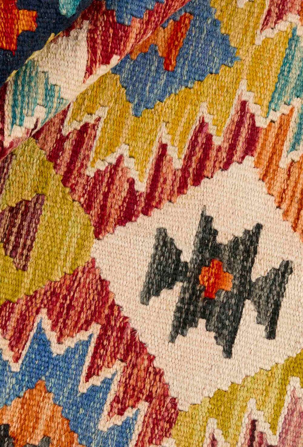 Afghan Kelim 424184 håndvevd teppe