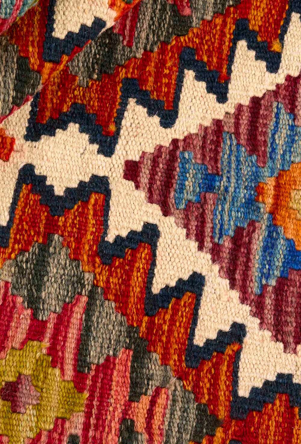 Afghan Kelim 424187 håndvevd teppe