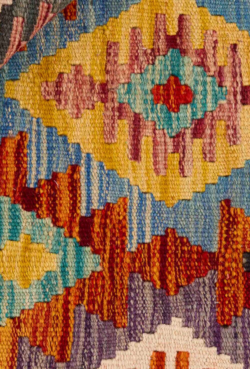 Afghan Kelim 341375 håndvevd teppe