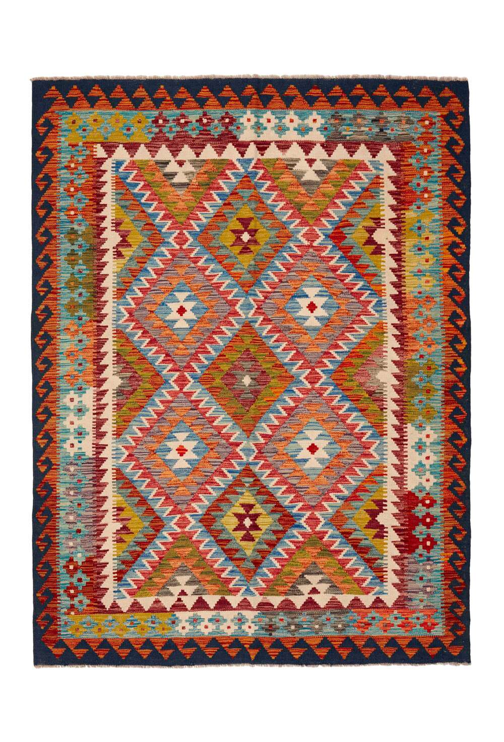 Afghan Kelim 424078 håndvevd teppe