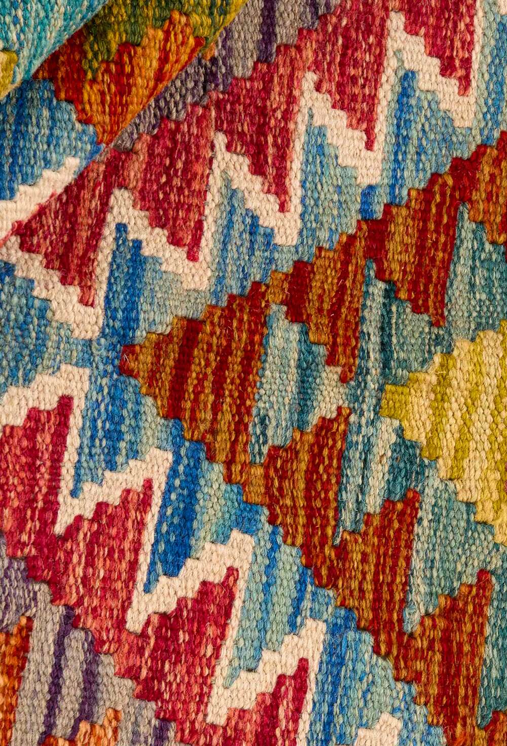 Afghan Kelim 424078 håndvevd teppe