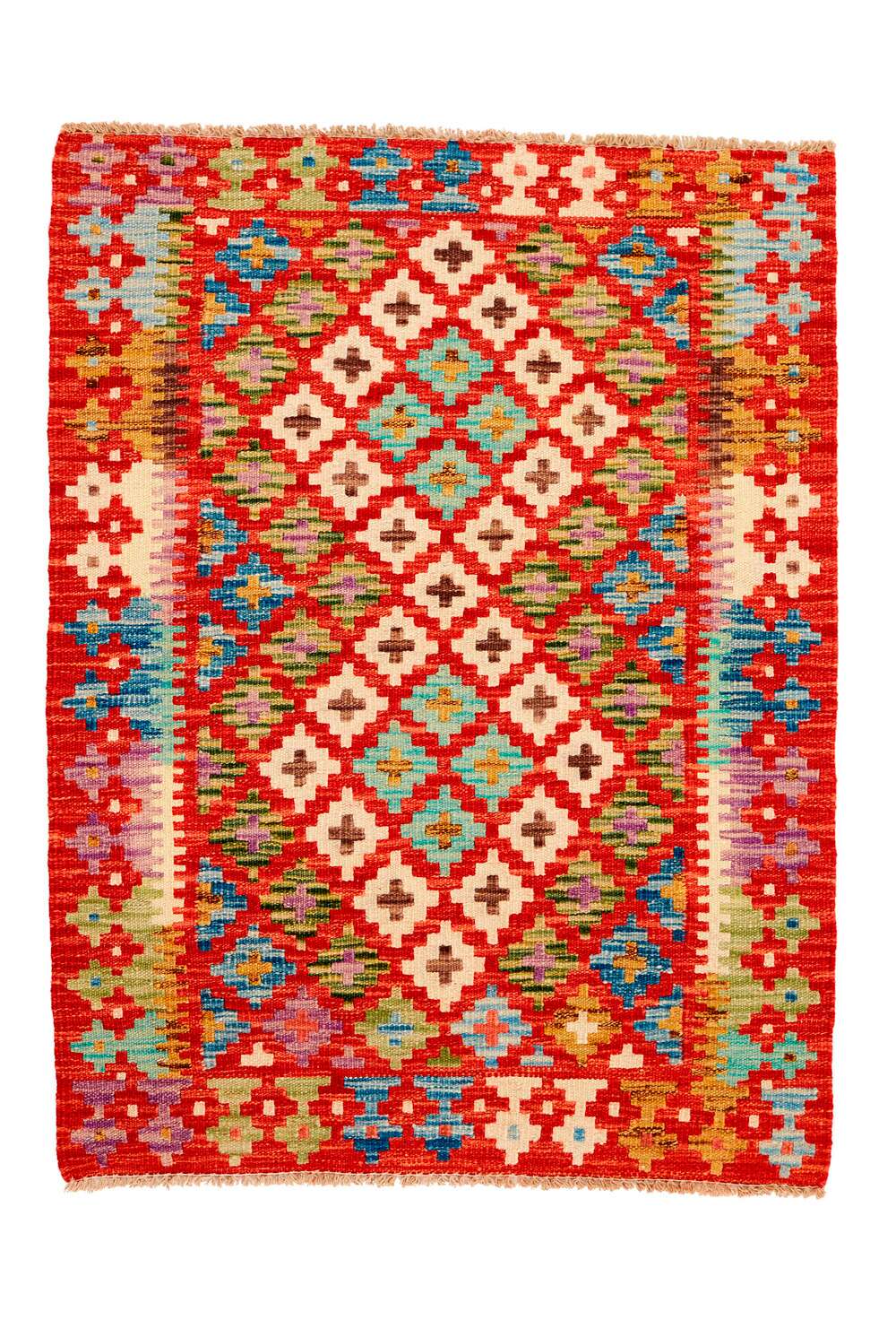 Afghan Kelim 326727 håndvevd teppe