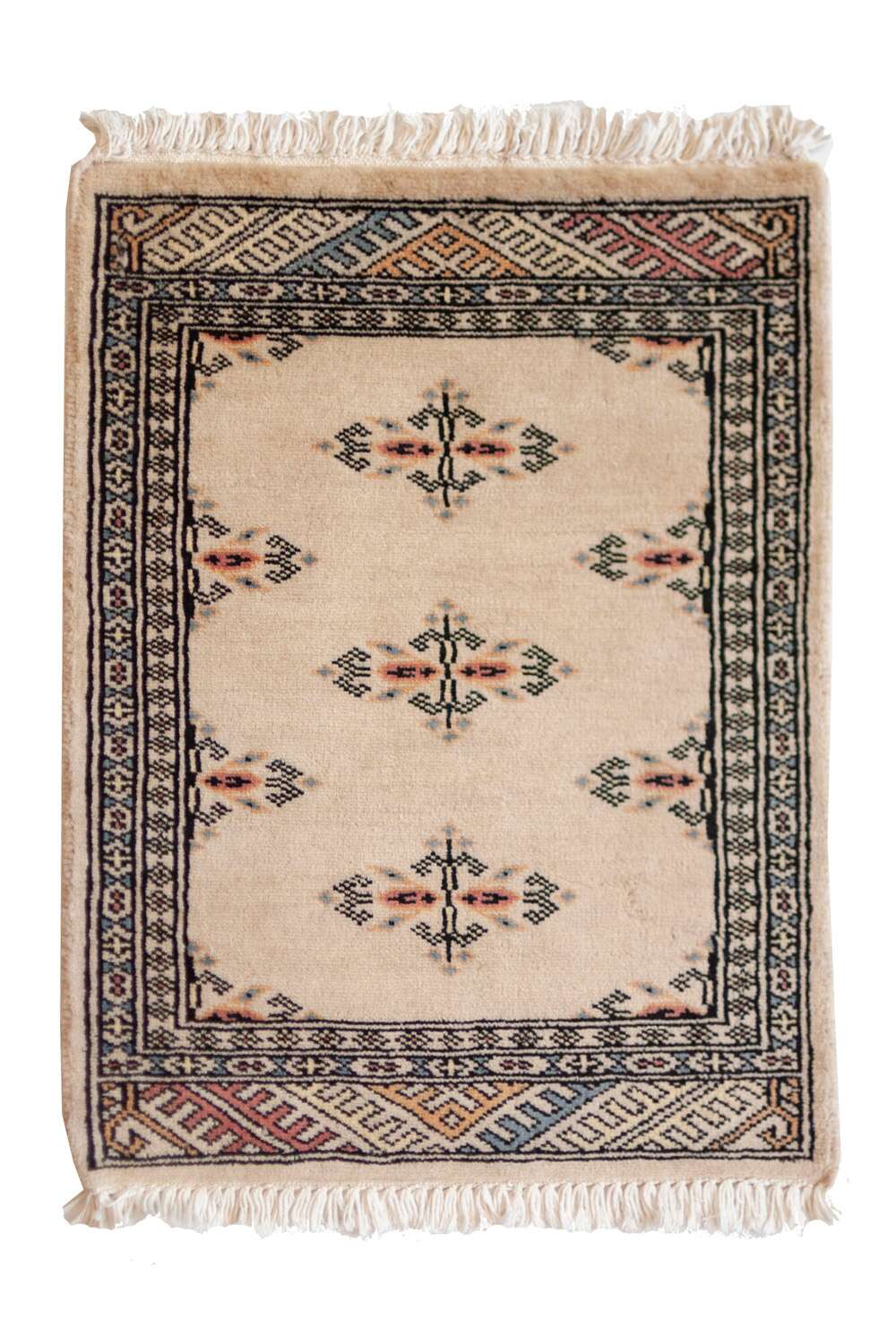 Tekke Beige 240 2PLY håndknyttet teppe