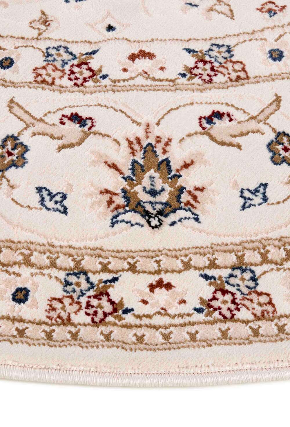 Everyday Nain White Beige 42 rund gulvteppe