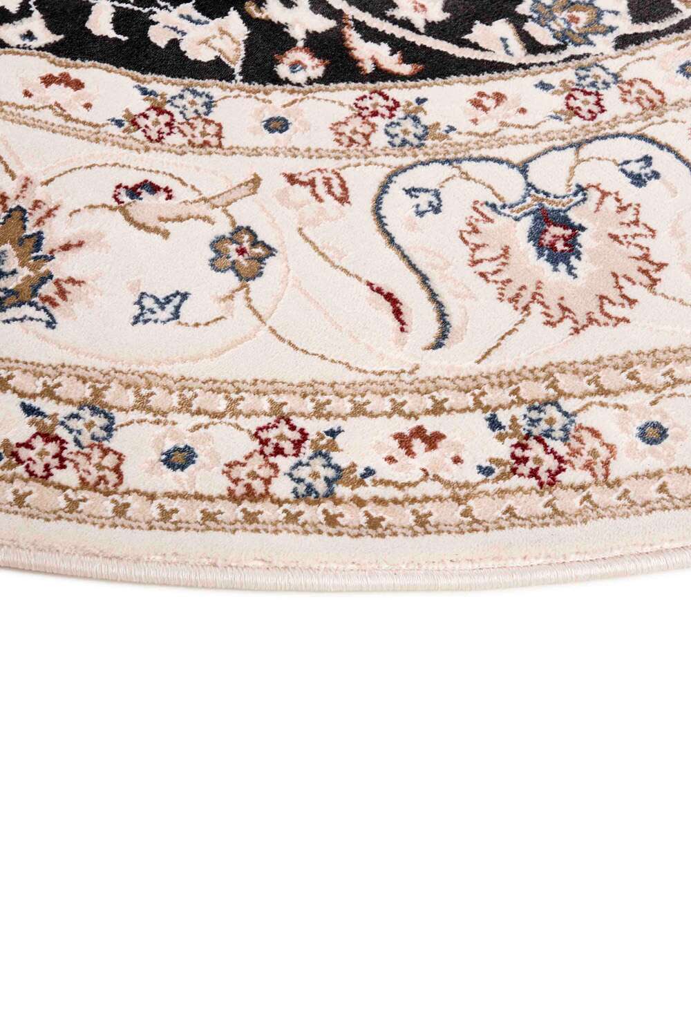 Everyday Nain Dark Blue White 42 rund gulvteppe