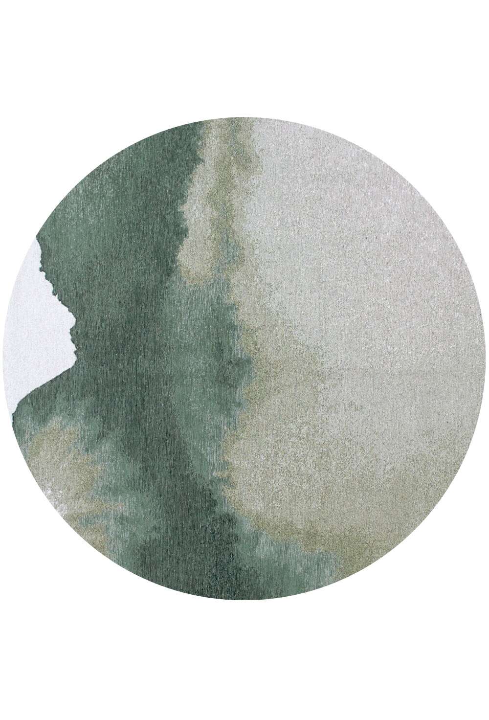 Meditation Lagoon 9331 rund Palm Green gulvteppe