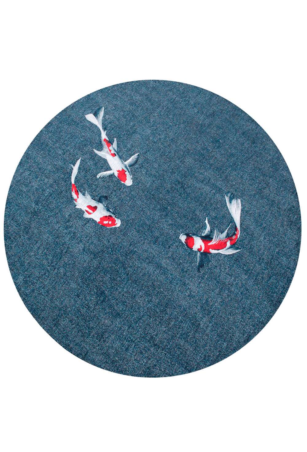 Pop Koi 9390 rund Japanese Pond gulvteppe