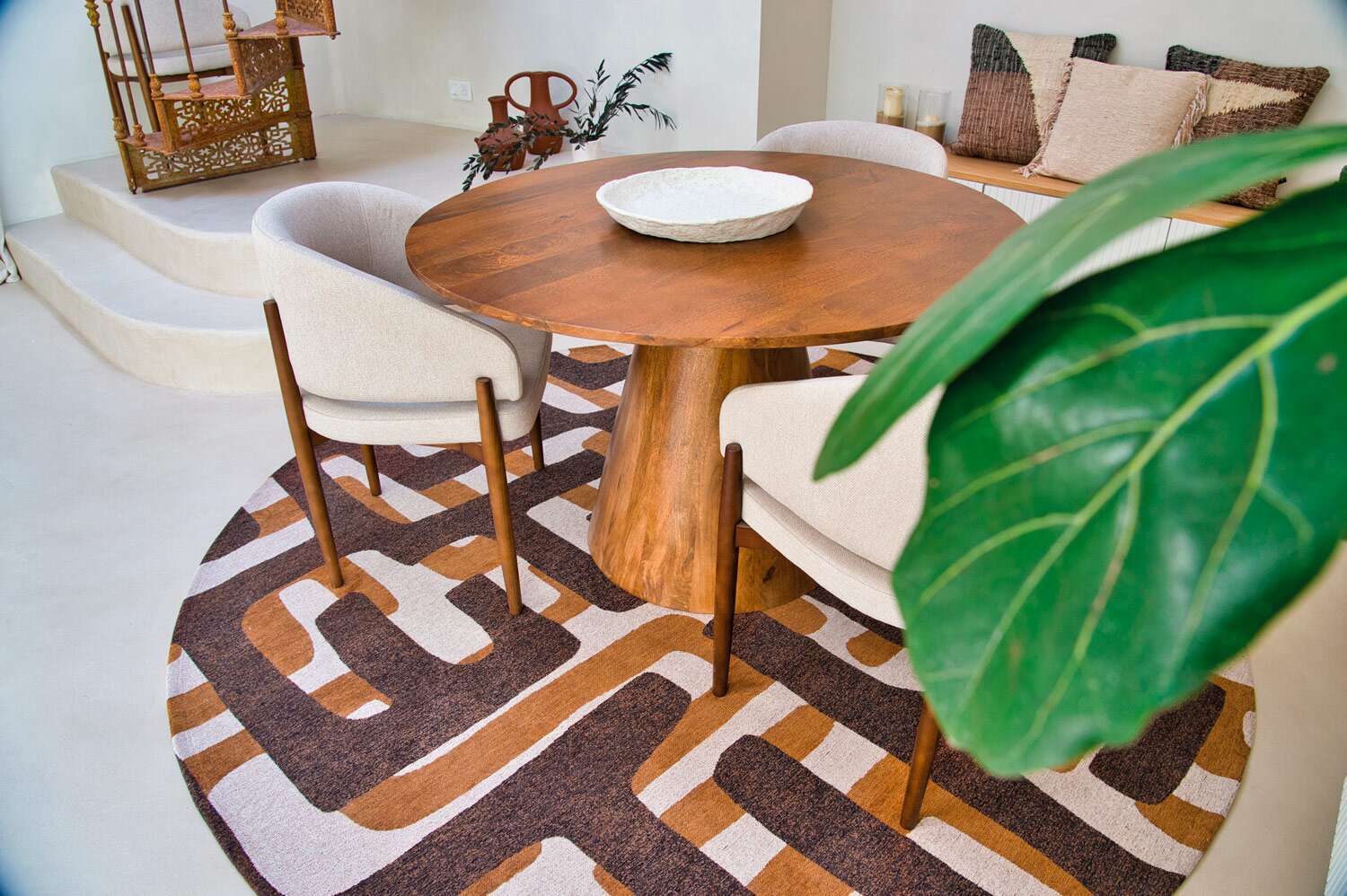 Craft Kuba 9335 Bison rundt gulvteppe