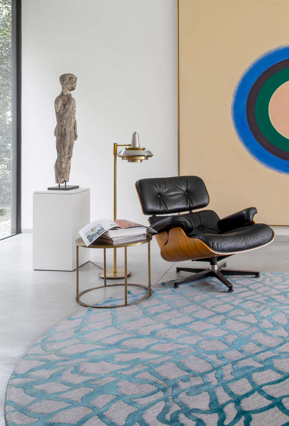 Mad Men 9203 rund Blue Marine gulvteppe