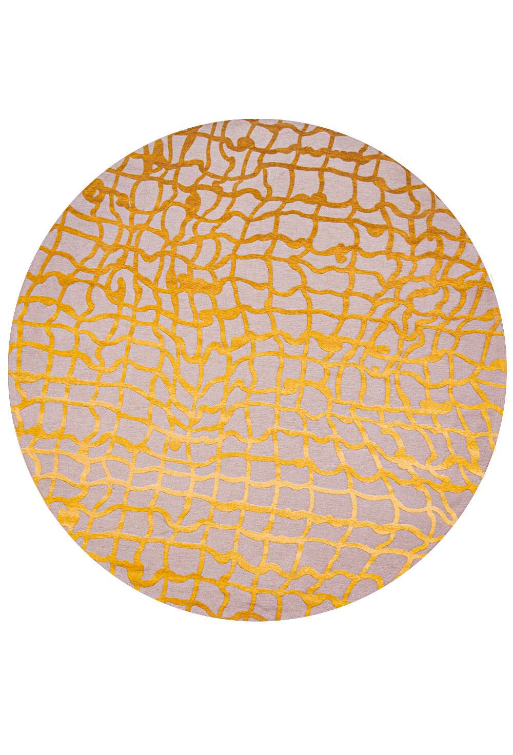 Mad Men 9205 rund Yellow Scarab gulvteppe