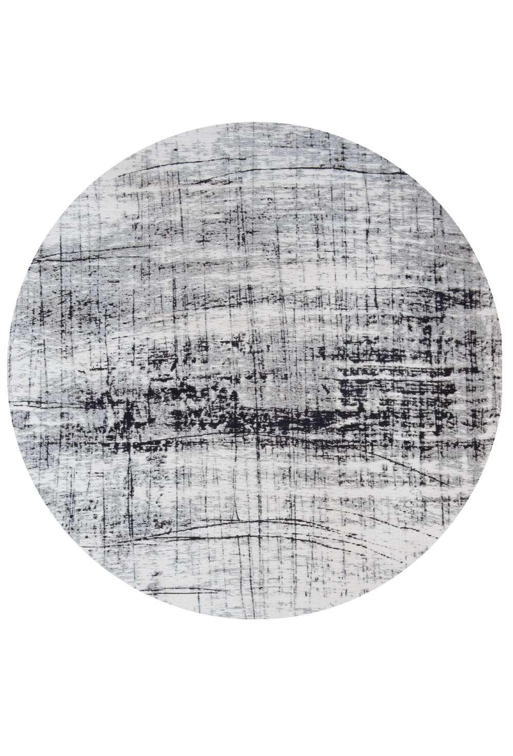 Mad Men 8926 rund Metro B&W gulvteppe