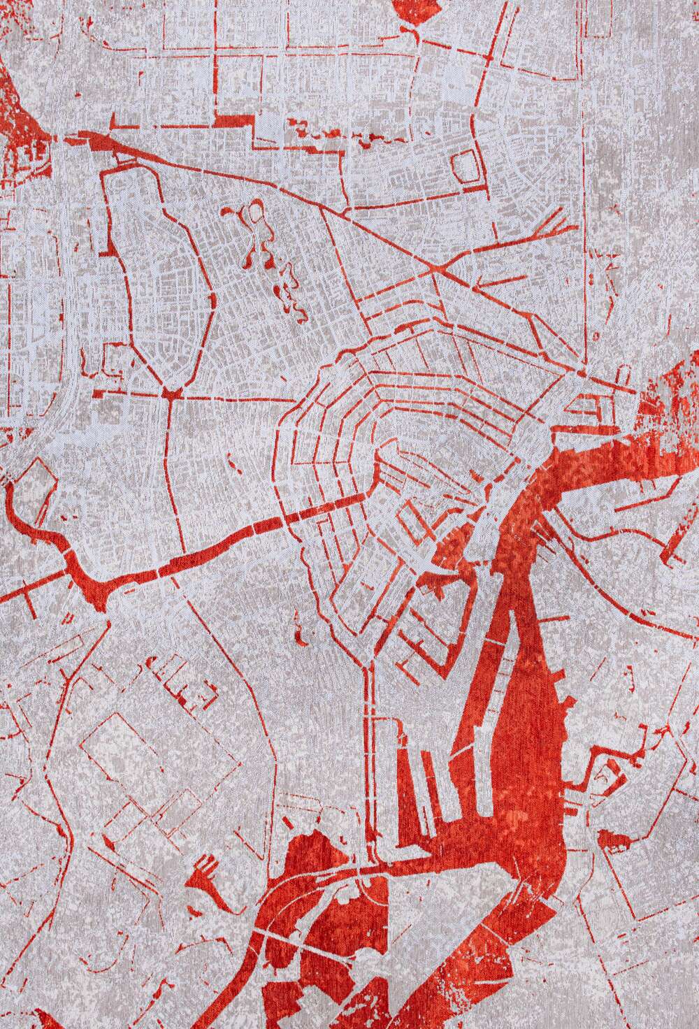 Cities Amsterdam 9323 Orange Cut gulvteppe