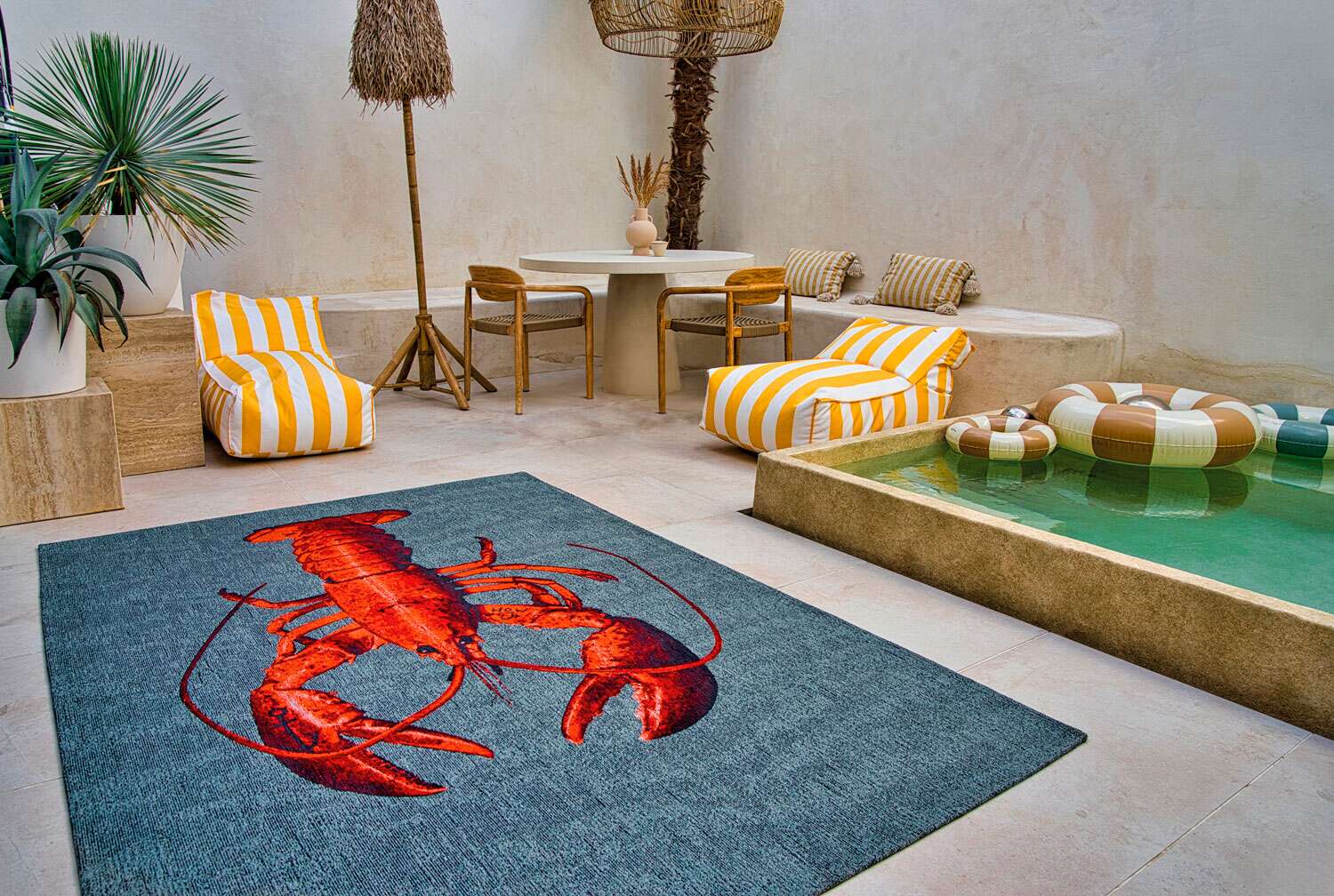 Pop Lobster 9389 Steam Red gulvteppe