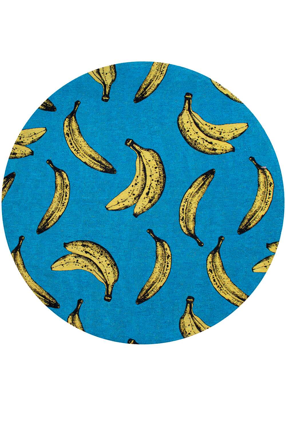 Pop Banana 9394 rund California Blue gulvteppe