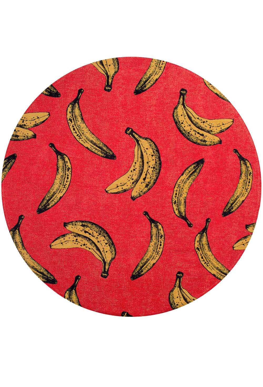 Pop Banana 9392 rund Miami Red gulvteppe