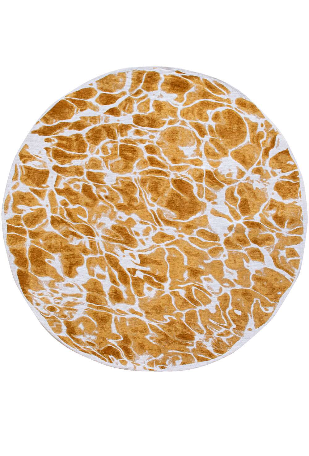 Meditation Swim 9349 rund Saffron gulvteppe