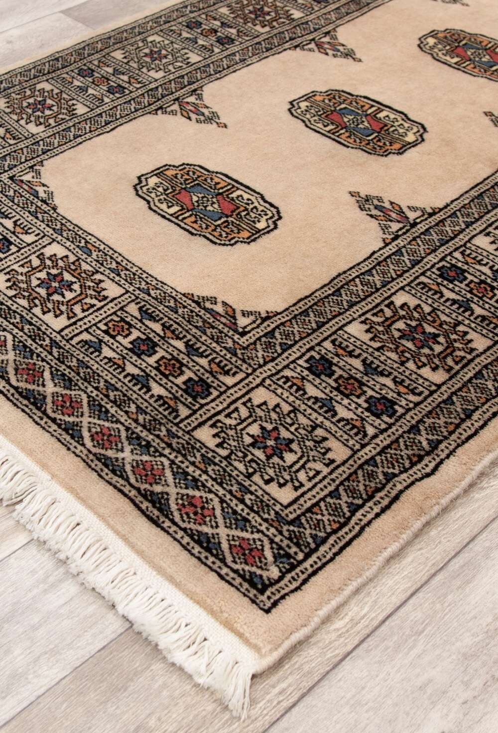 Bokhara Beige 863 2PLY håndknyttet teppe