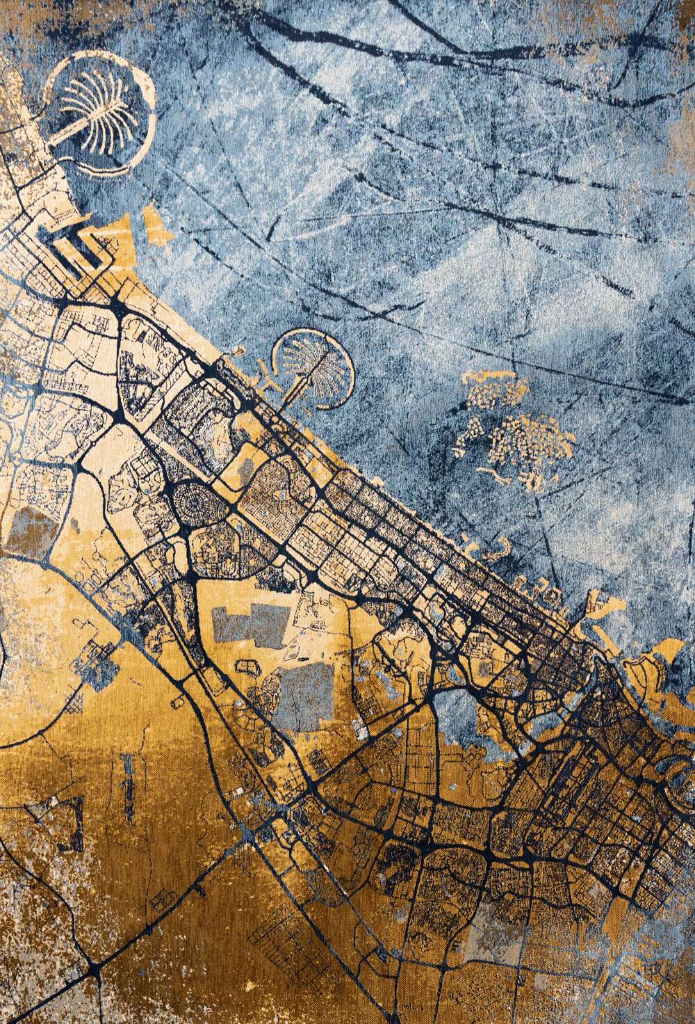 Cities Dubai 9698 Gold Sea gulvteppe